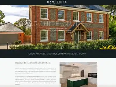 Website screenshot of Hampshire Architecture - Architectural design and planning in Hampshire